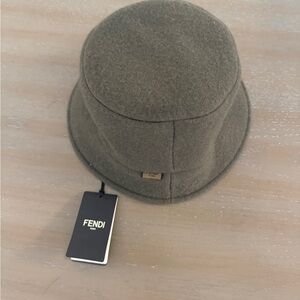 Fendi Olive ff wool bucket Hat